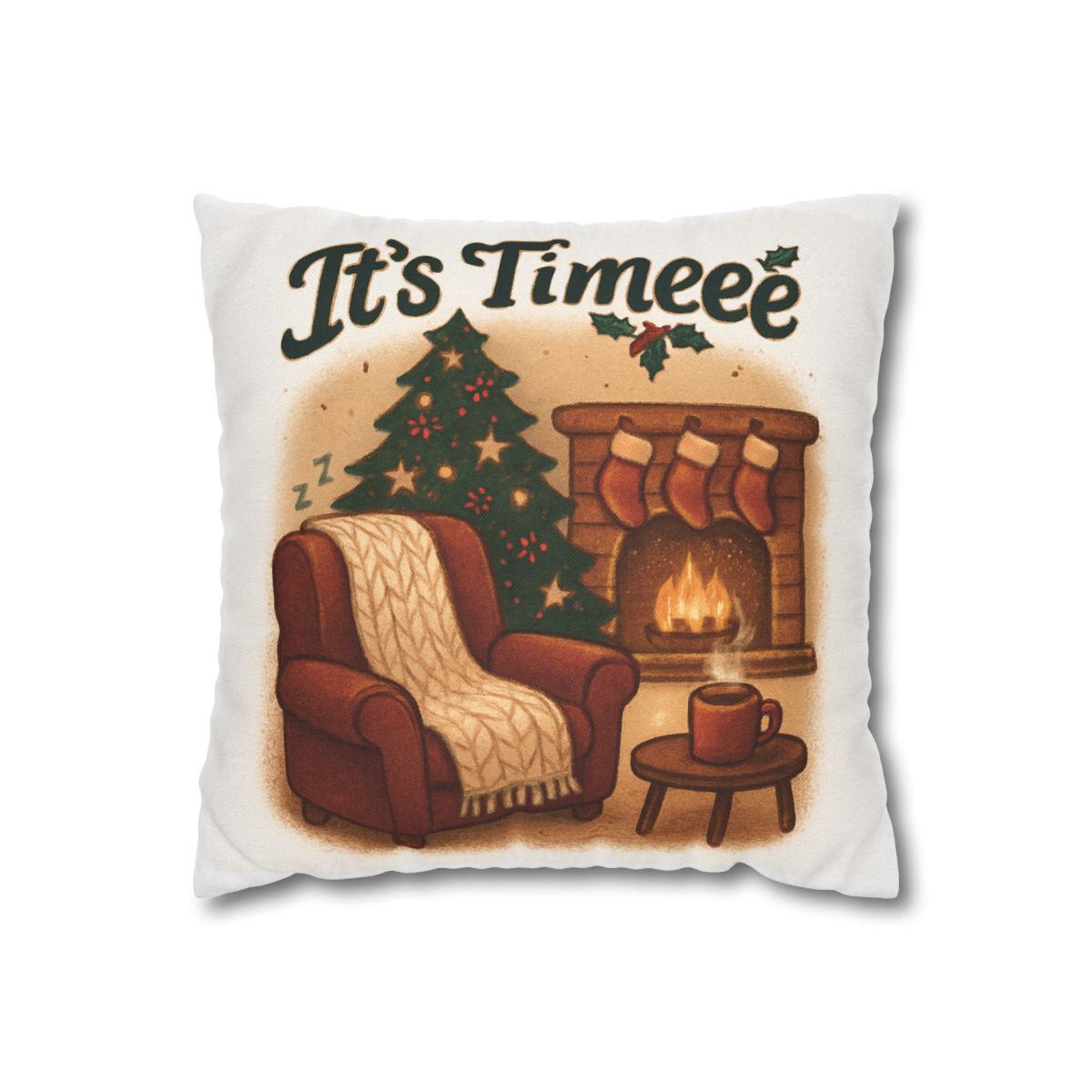 It’s Timeee Cozy Pillowcase | Square Pillowcase